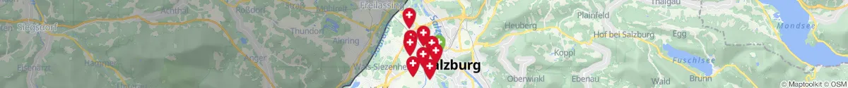 Kartenansicht für Apotheken-Notdienste in der Nähe von Taxham (Salzburg (Stadt), Salzburg)